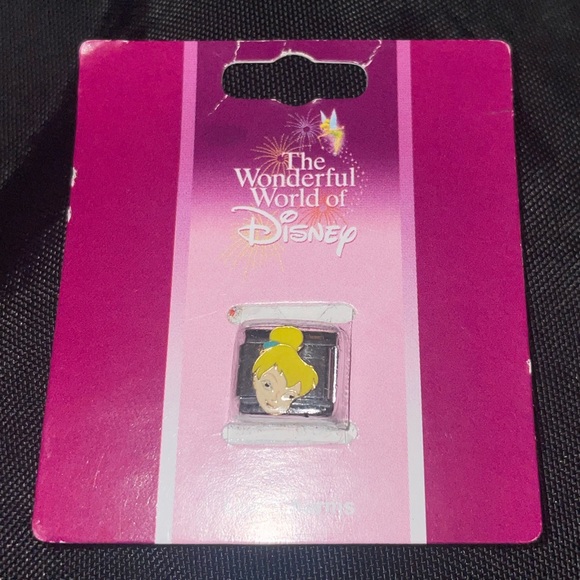 Vintage Disney Tinkerbell Fairy Italian Charm Bracelet Link Peter Pan Ganzo - Picture 1 of 4